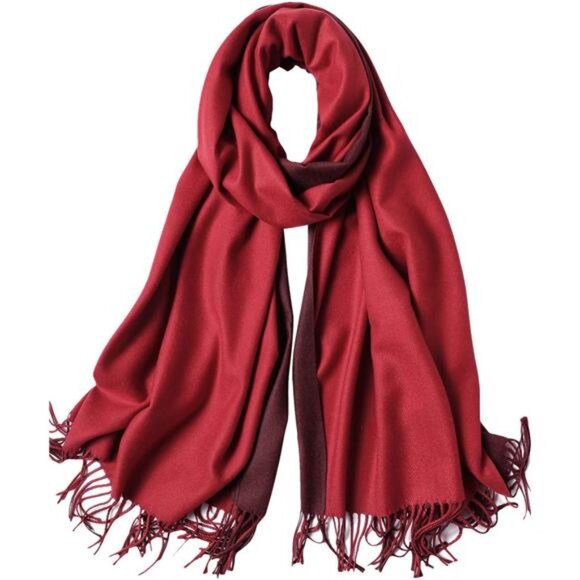 Women's Scarf Pashmina Shawls Wraps Large Red